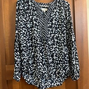 Size Small Loft Outlet Blue Tunic Style Top